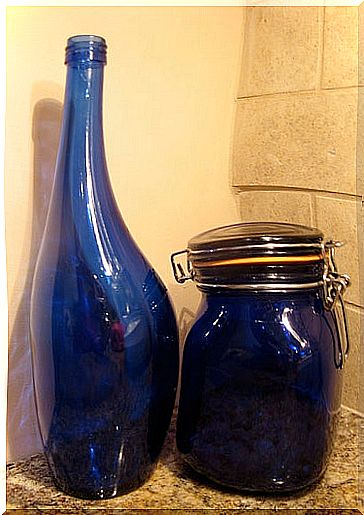 blue bottles