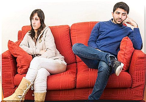 Couple in an armchair angry