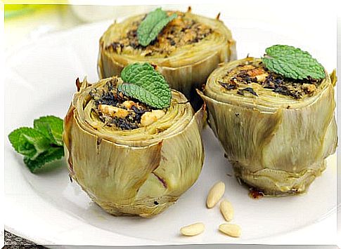 Baked artichoke