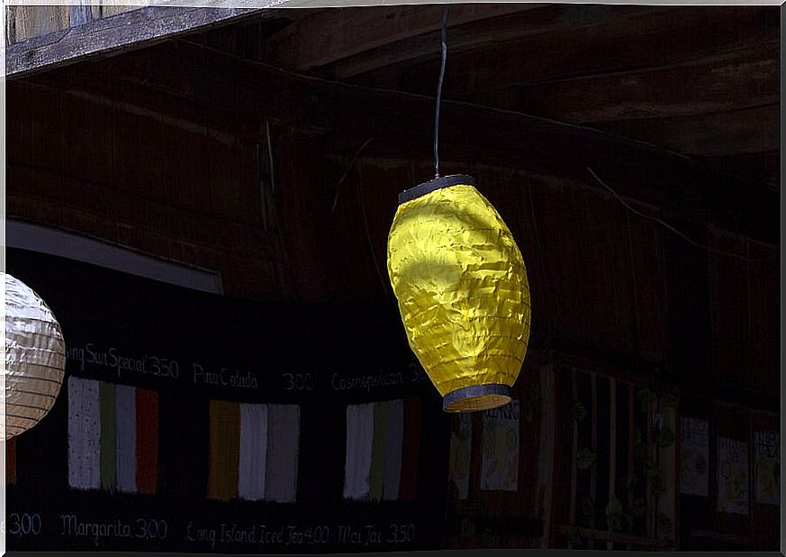 Hanging paper lantern