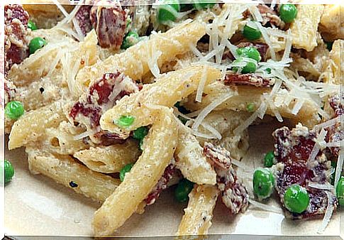 pasta with peas